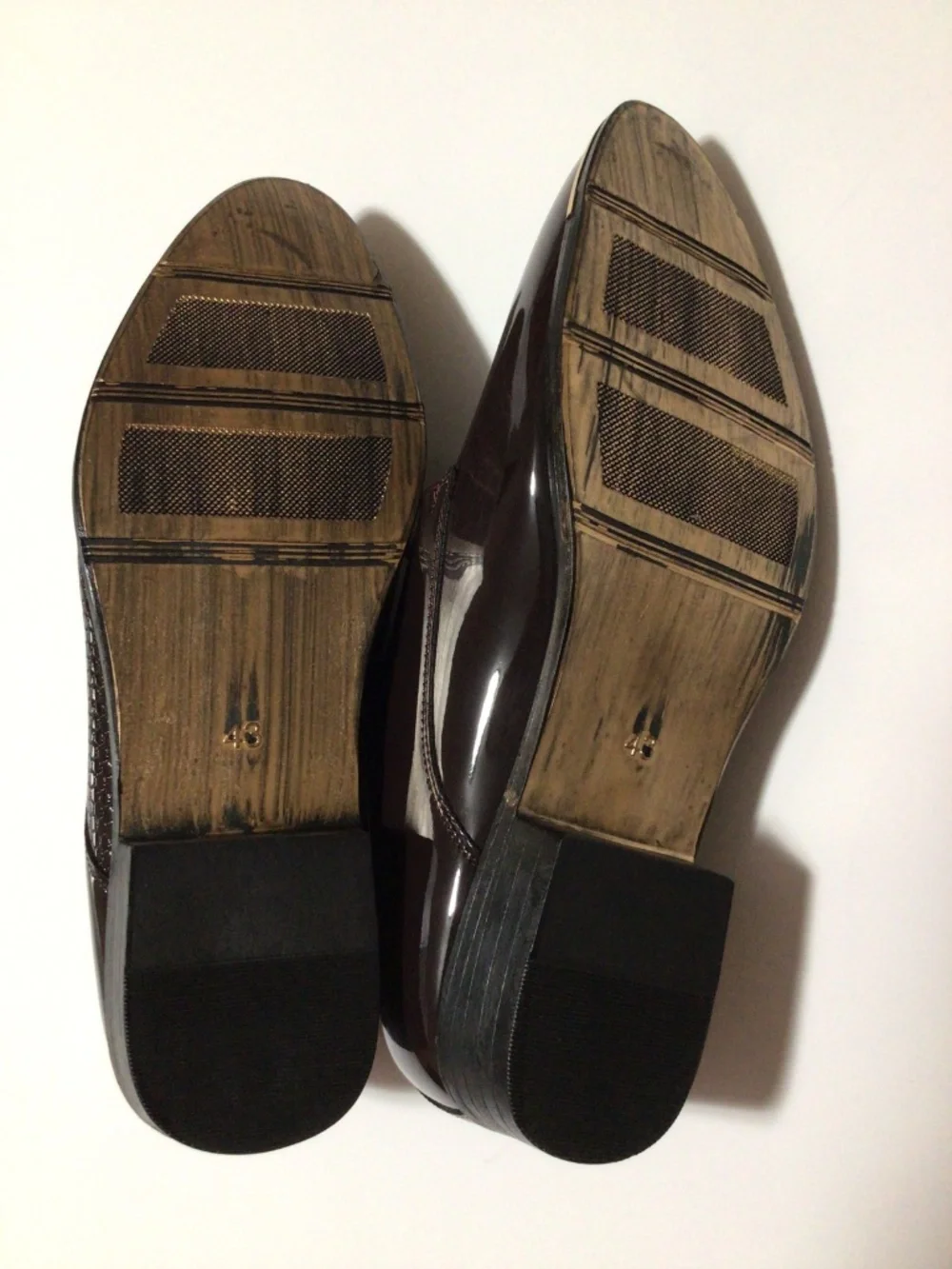 Men’s Lace-Up Patent Finish Dress Shoes Formal Business Footwear-New-
